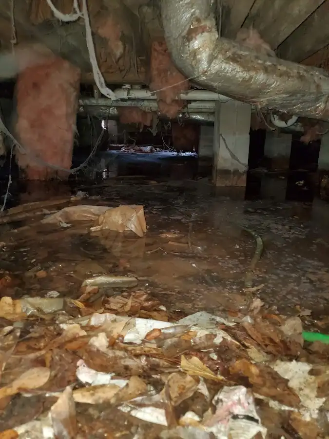 Crawl space flood assessment for Commercial Water Damage Restoration in Florissant